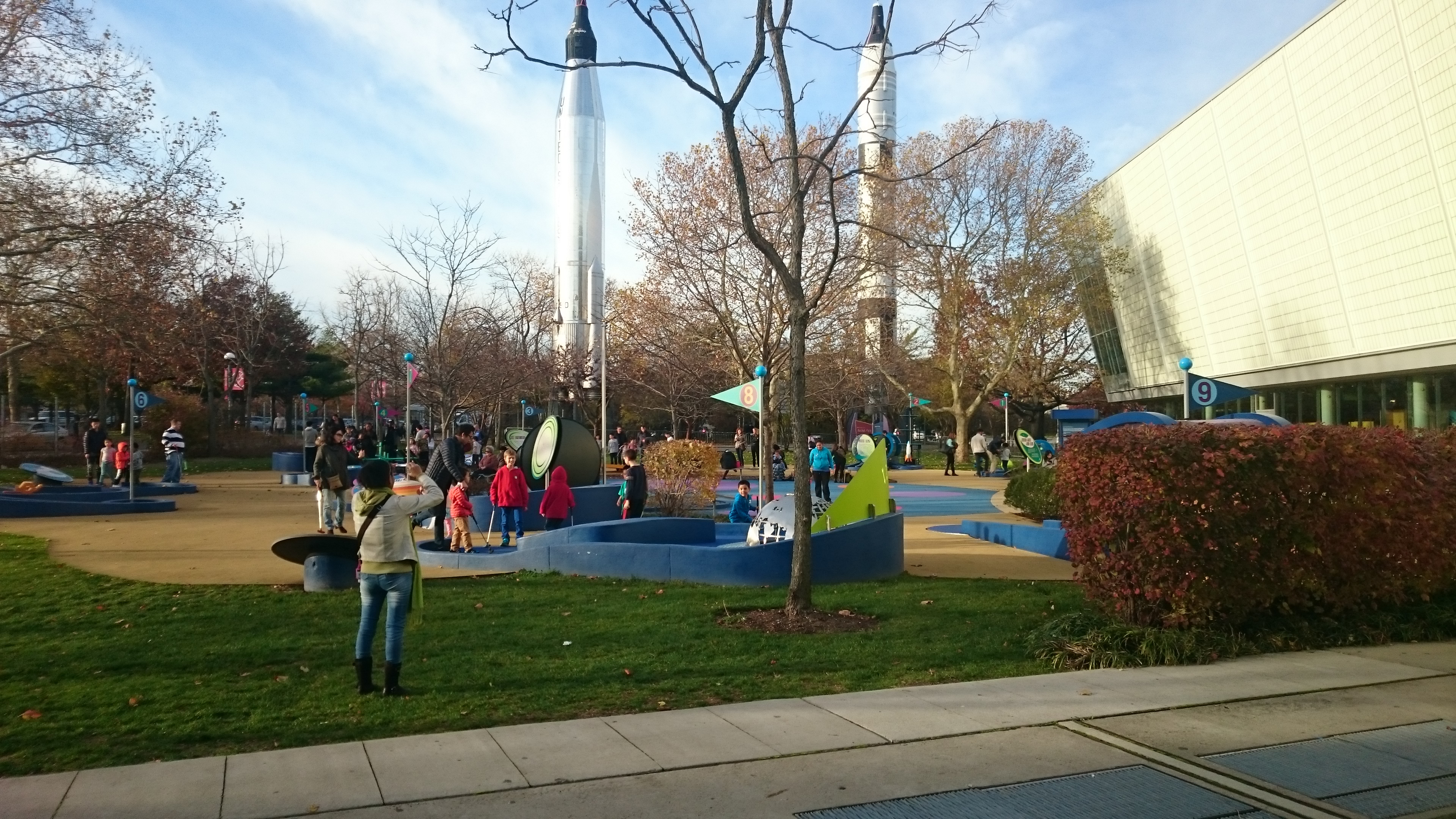 science themed mini golf at the New York Hall of Science